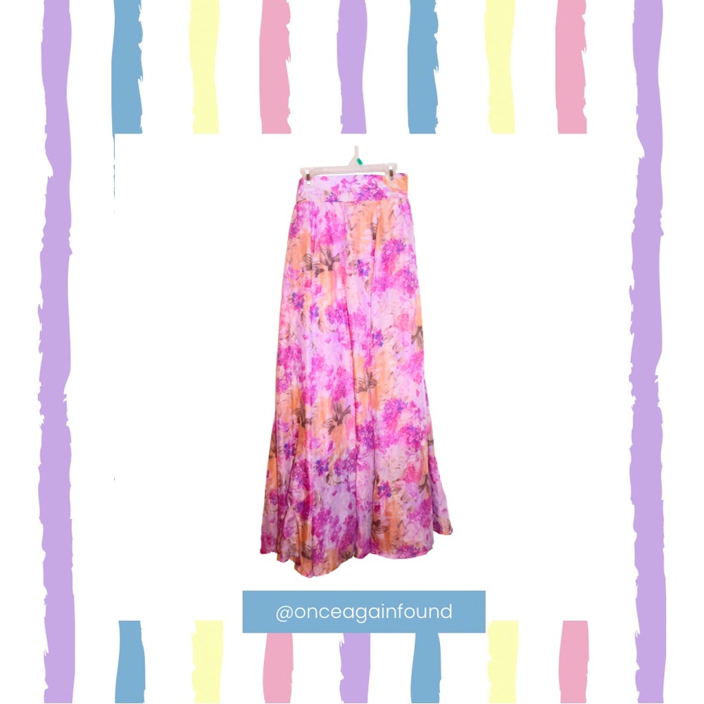 Floral Pink Maxi Skirt